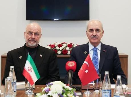 Kurtulmuş ve Ghalibaf, Barış Sürecini Görüşmek Üzere Bir Araya Geldi