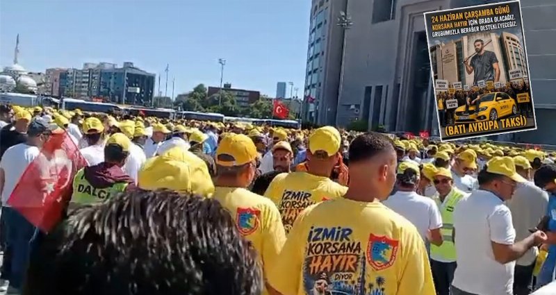 Adliye Önünde Taksicilerden Şiddet İçeren Protesto Çağrısı
