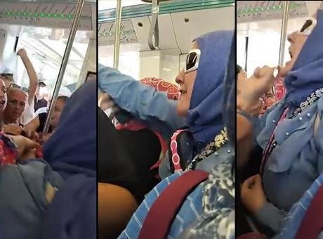 Tramvayda Koltuk Kavgası: Çocuklar da Şahit Oldu!