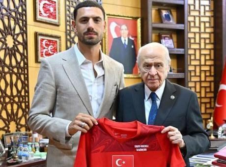 MHP Lideri Bahçeli, Merih Demiral'ı Makamında Ağırladı