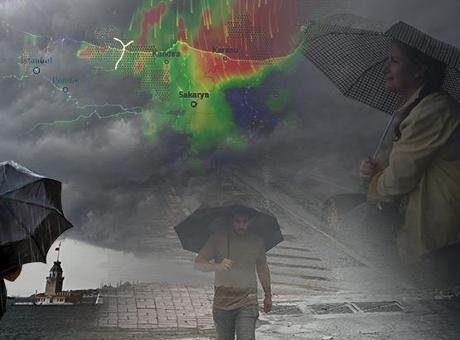 İstanbul'da Kuvvetli Yağış ve Fırtına Uyarısı: 7 İlçe Risk Altında