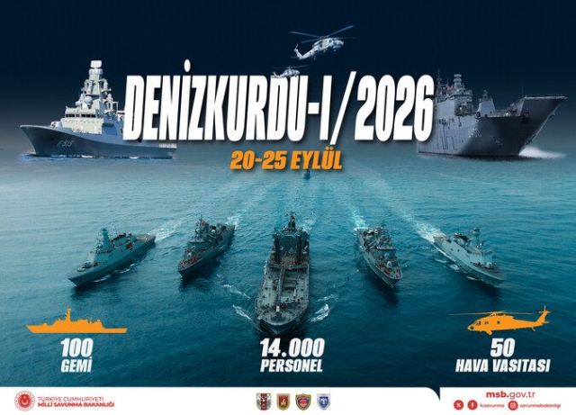 Denizkurdu-I/2026 Tatbikatı 100 gemiyle üç denizde yapılacak