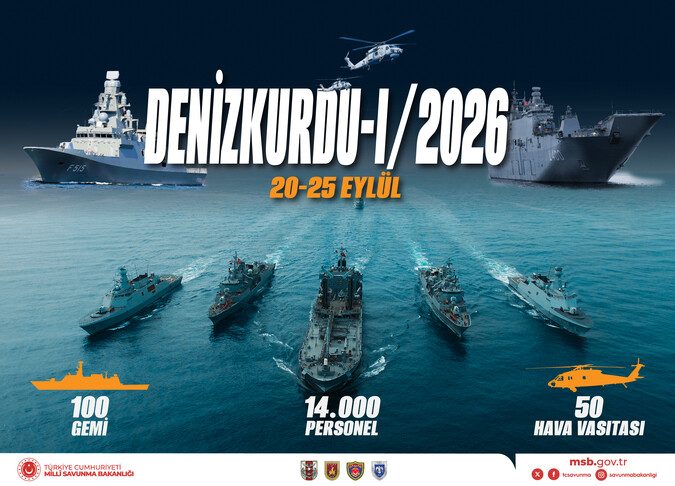 Denizkurdu-I/2026 Tatbikatı 100 gemiyle üç denizde yapılacak