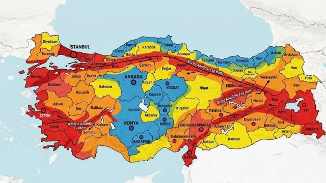 Türkiye'de Deprem Riski En Fazla Olan İller Belirlendi