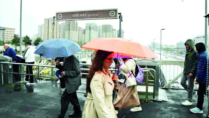 İstanbul ve 8 ilde kuvvetli sağanak nedeniyle sarı alarm
