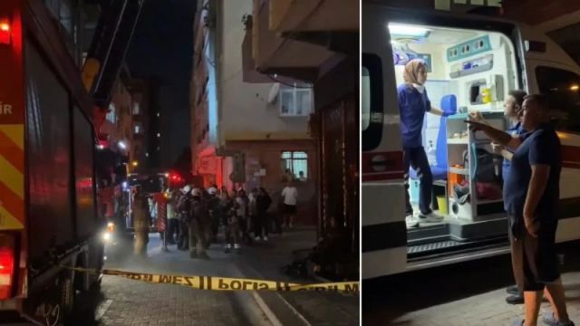 Zeytinburnu'nda beş katlı binada yangın nedeniyle beş kişi hastaneye kaldırıldı
