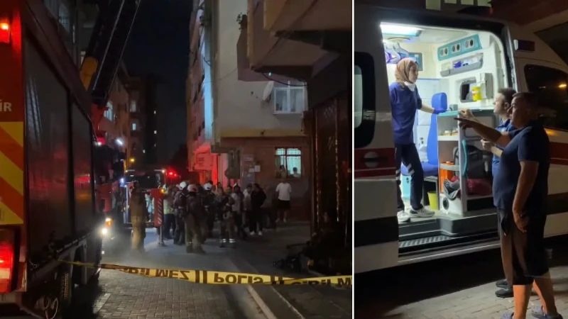 Zeytinburnu'nda beş katlı binada yangın nedeniyle beş kişi hastaneye kaldırıldı