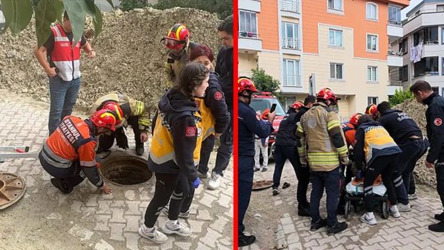 Avcılar'da 76 yaşındaki kadın açılan rögar kapağından düştü