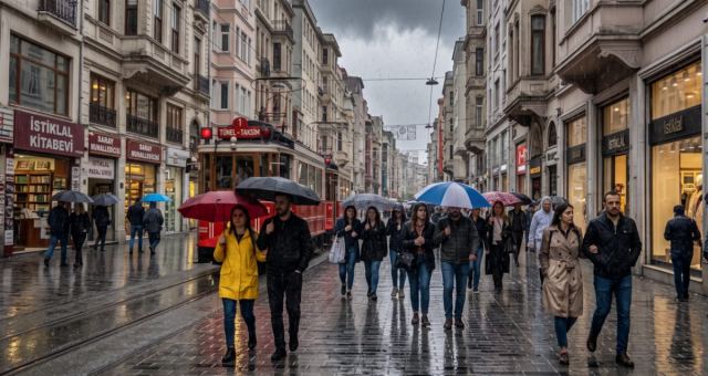 İstanbul'da Kuvvetli Yağış ve Fırtına Uyarısı Yapıldı