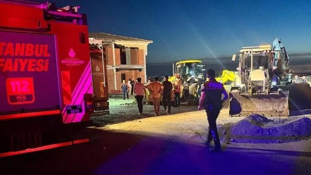 Büyükçekmece'de inşaat alanında göçük: 1 ölü, 1 yaralı