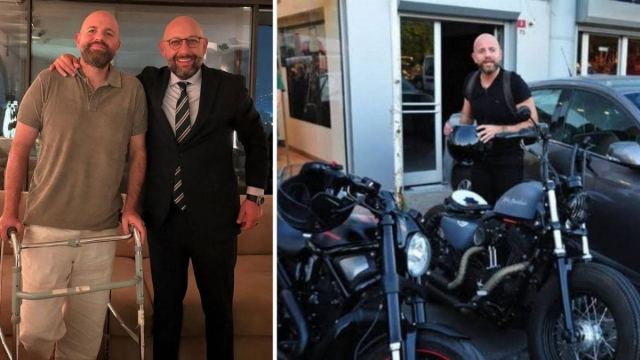 İzzet Özilhan motosiklet kazası sonrası yürüteçle ayakta