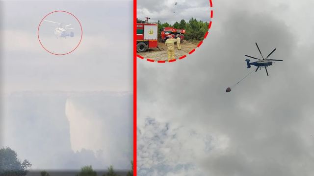 Arnavutköy'de Orman Yangınına Havadan Müdahale Devam Ediyor