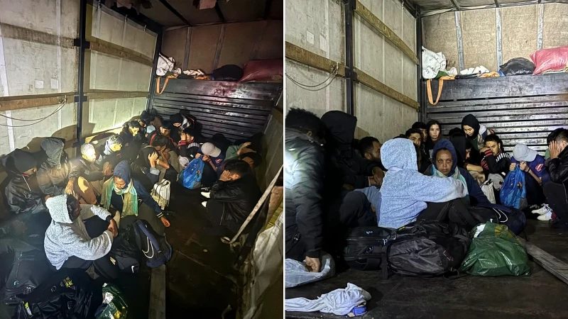 Tekirdağ'da 19 kaçak göçmen kamyonette yakalandı