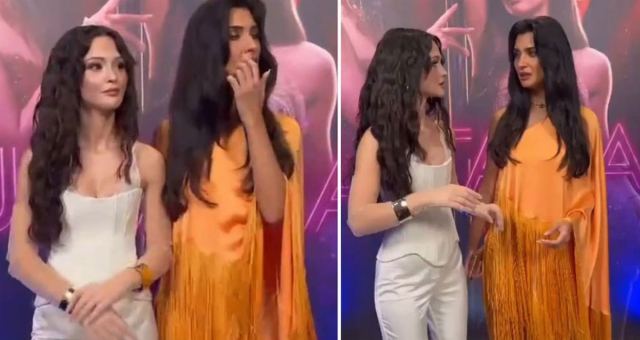 Sultana galasında Tuba Büyüküstün ve Derya Pınar Ak'ın diyalogu