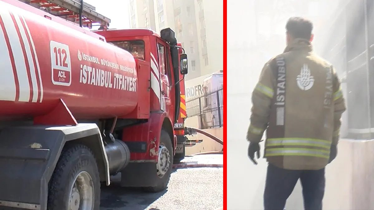 Küçükçekmece'de otoparkta yangın çıktı, bina tahliye edildi