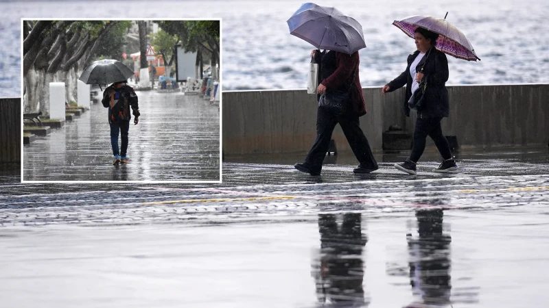 Marmara'da Kuvvetli Yağışlar Gece Boyunca Sürecek