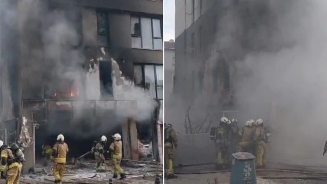 Pendik'te 8 katlı ambalaj üretim tesisinde yangın çıktı