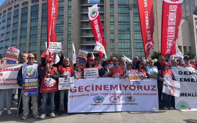 Emekliler İstanbul'da zam talebiyle eylem yaptı