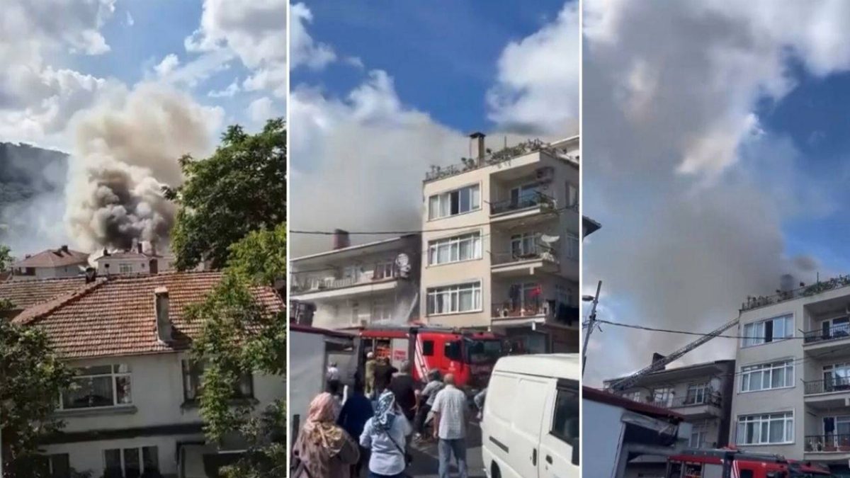 Sarıyer'de Çatı Yangını: Park Halindeki Araç Hasar Gördü
