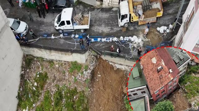 Eyüpsultan'da toprak kayması nedeniyle 25 kişi tahliye edildi