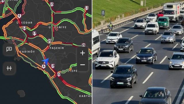 İstanbul'da Yağış Trafiği Olumsuz Etkiledi