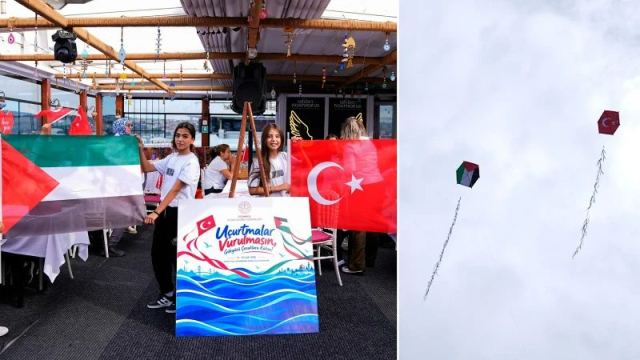 İstanbul'da Gazzeli çocuklar için uçurtma etkinliği düzenlendi
