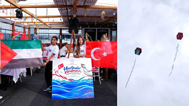 İstanbul'da Gazzeli çocuklar için uçurtma etkinliği düzenlendi