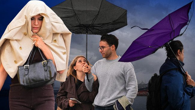 İstanbul'da Kuvvetli Yağış ve Fırtına Uyarısı Yapıldı