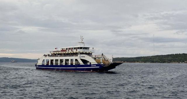 Gökçeada feribot seferleri hava engeli nedeniyle iptal edildi