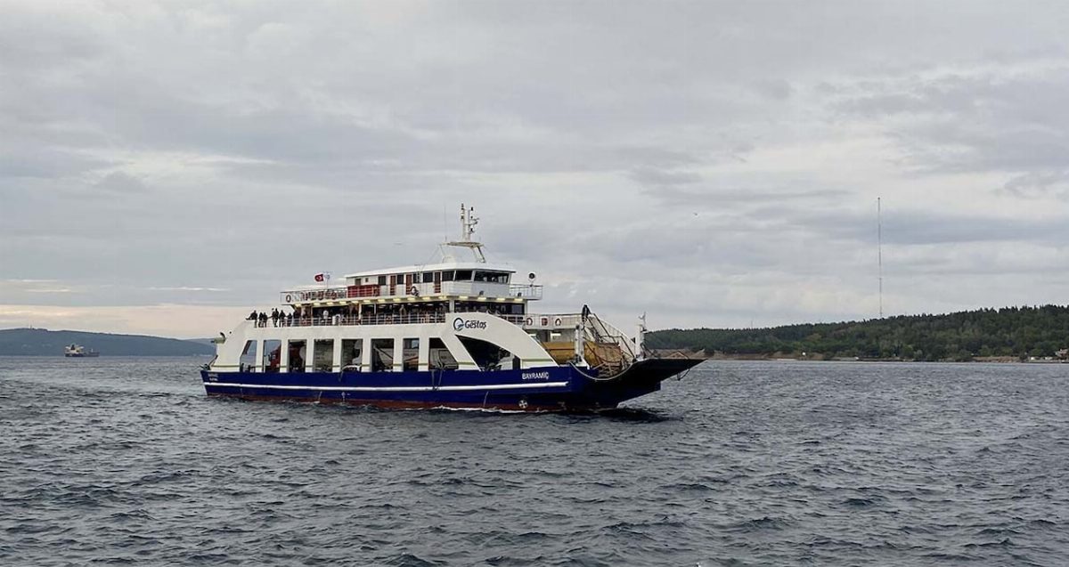 Gökçeada feribot seferleri hava engeli nedeniyle iptal edildi
