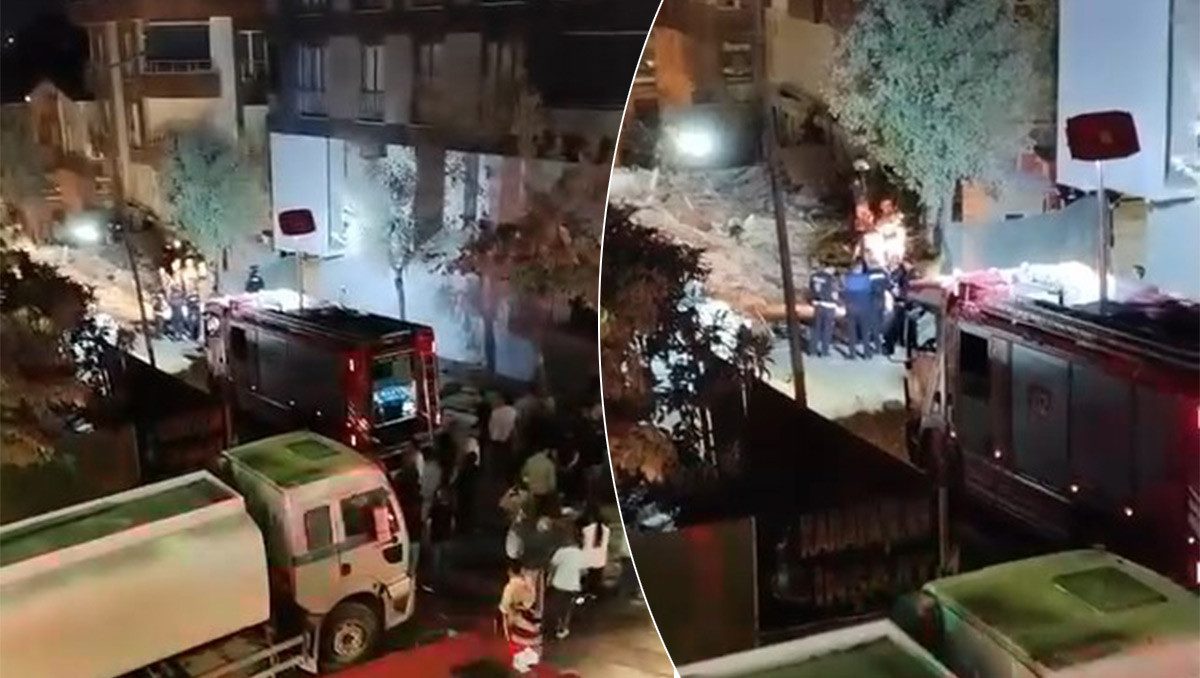 Küçükçekmece'de yıkım sırasında bina çöktü, 2 yaralı