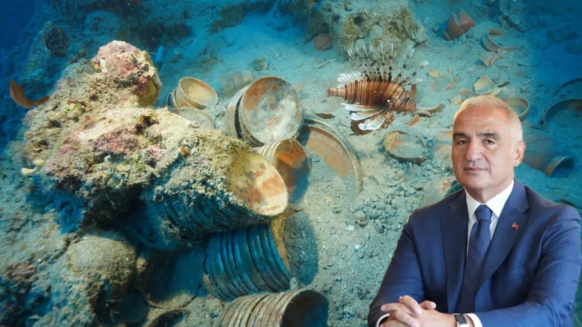Adrasan'daki Batıkta Antik Sofra Takımları Bulundu