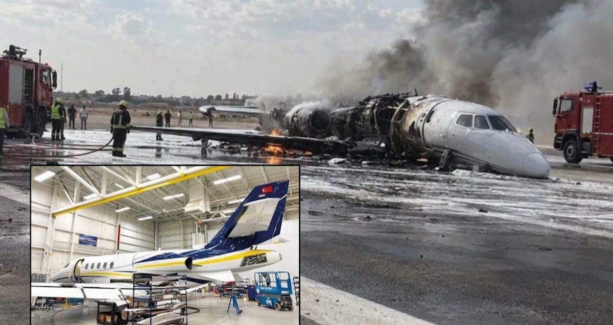 Hamdi Akın'a Ait Özel Jet, Libya'da Yandı