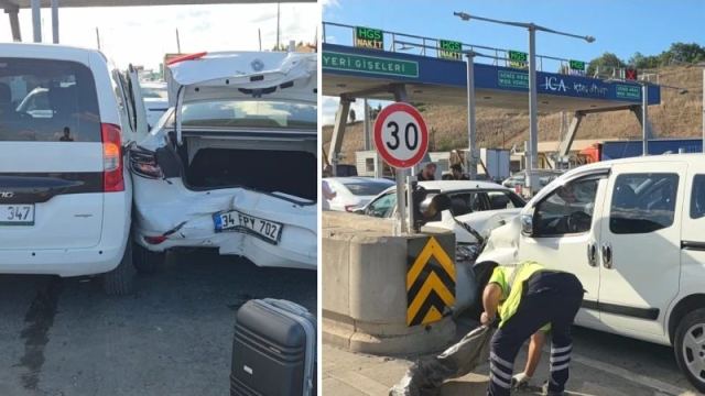 Eyüpsultan'da Kuzey Marmara Otoyolu'nda zincirleme kaza meydana geldi