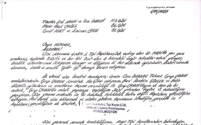 Cem Dursun'un Kuyu Tipi mektubuna cezaevinden sansür