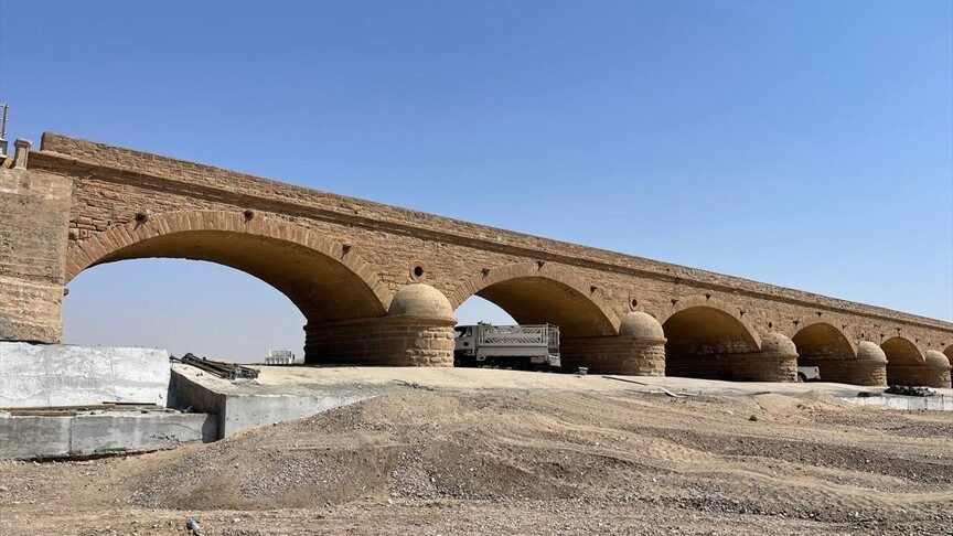 Kerkük'te 143 yıllık Osmanlı Köprüsü'nün temeli güçlendiriliyor
