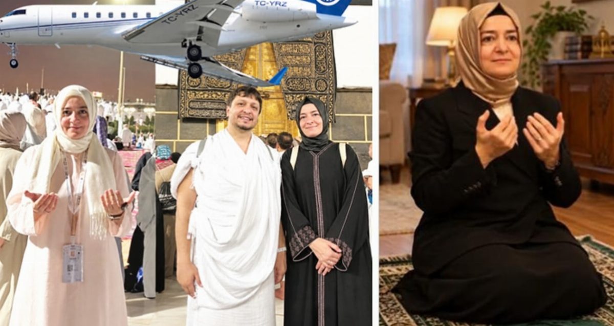 Fatma Betül Sayan Kaya, Hacca Pusula uçağıyla gitti