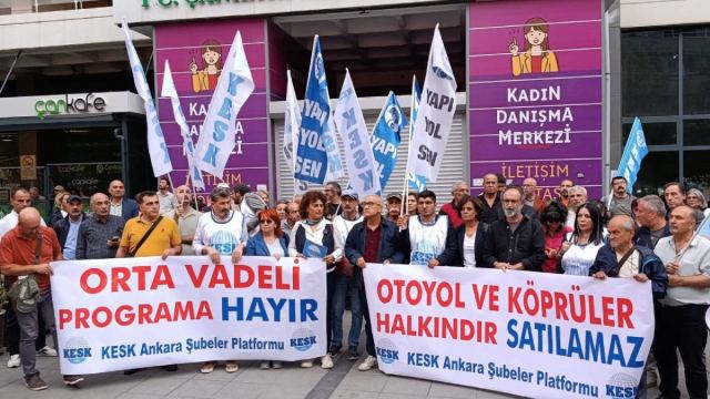 KESK Ankara'da özelleştirme protestosu düzenledi