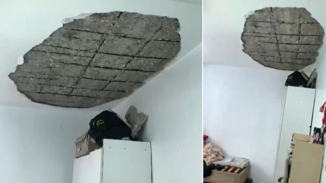 Gaziantep'te deprem sonrası evin tavanında çökme meydana geldi