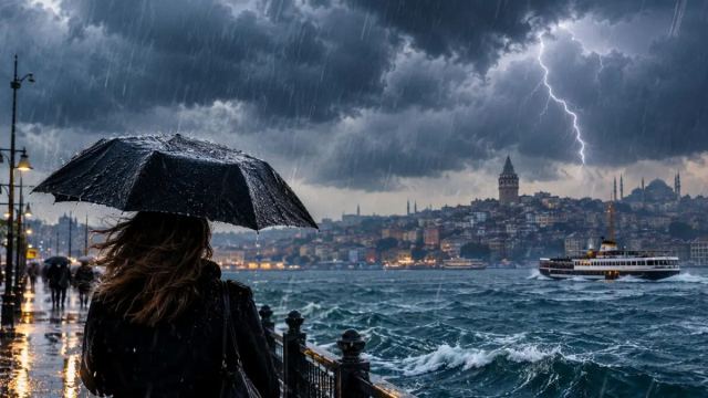 İstanbul için AKOM'dan kuvvetli yağış ve fırtına uyarısı