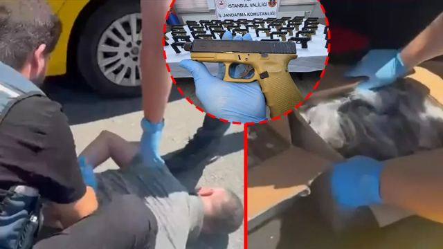 Eyüpsultan'da Taksinin Bagajından 108 Tabanca Çıktı