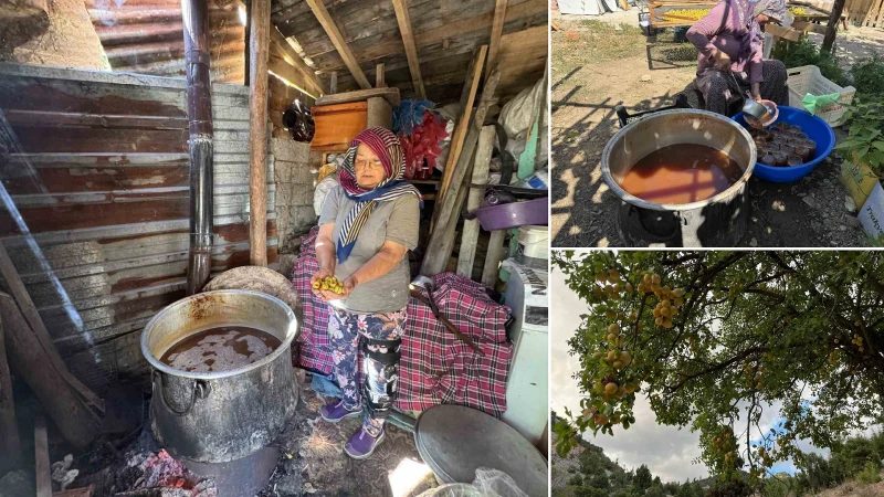 Toros Dağları'nda Yetişen Dağ Erikleri, 11 Saat Kaynatılıyor