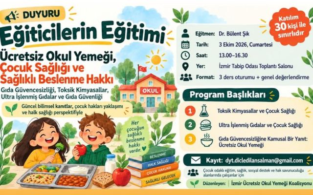 İzmir'de Çocukların Sağlıklı Beslenme Hakkı İçin Eğitim Programı