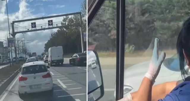İstanbul'da Ambulansa Yol Vermeyen Sürücü Zor Anlar Yaşattı