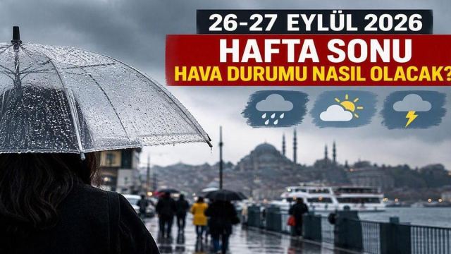İstanbul'da Hafta Sonu Hava Durumu: Yağışlar Devam Edecek