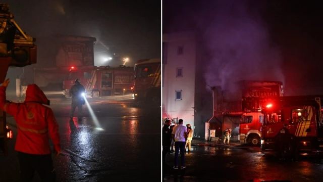 Esenyurt'ta Lastikçideki Yangın 4 Dükkan ve Fabrikaya Sıçradı
