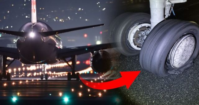 İstanbul Havalimanı'nda uçağın lastikleri patladı