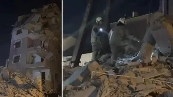 Küçükçekmece'de bina yıkımı sırasında çökme meydana geldi