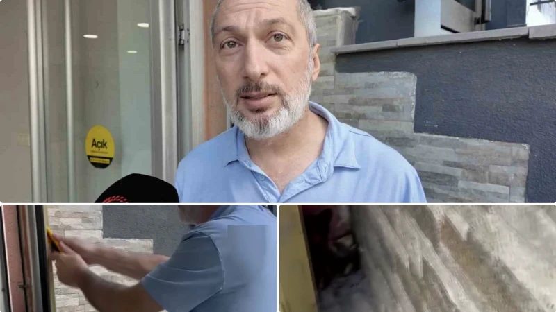 Arnavutköy'de emlak ofisinde yavru kedi kurtarıldı