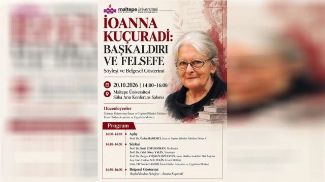 Maltepe'de İoanna Kuçuradi söyleşisi düzenleniyor